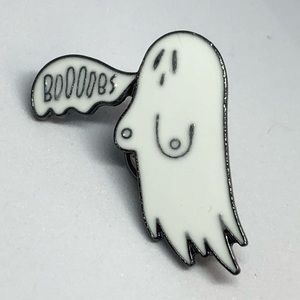 Ghost Boo*ies Enamel Pin Lapel New Funny Novelty